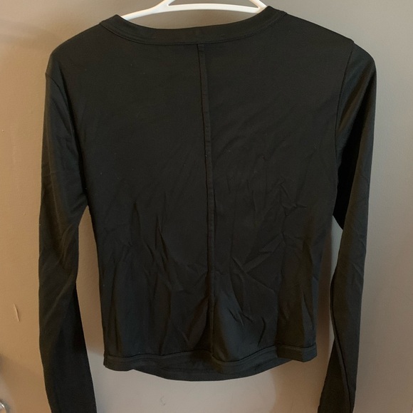 Anine Bing Black Fitted Long Sleeve ribbed Jane top - Picture 6 of 9